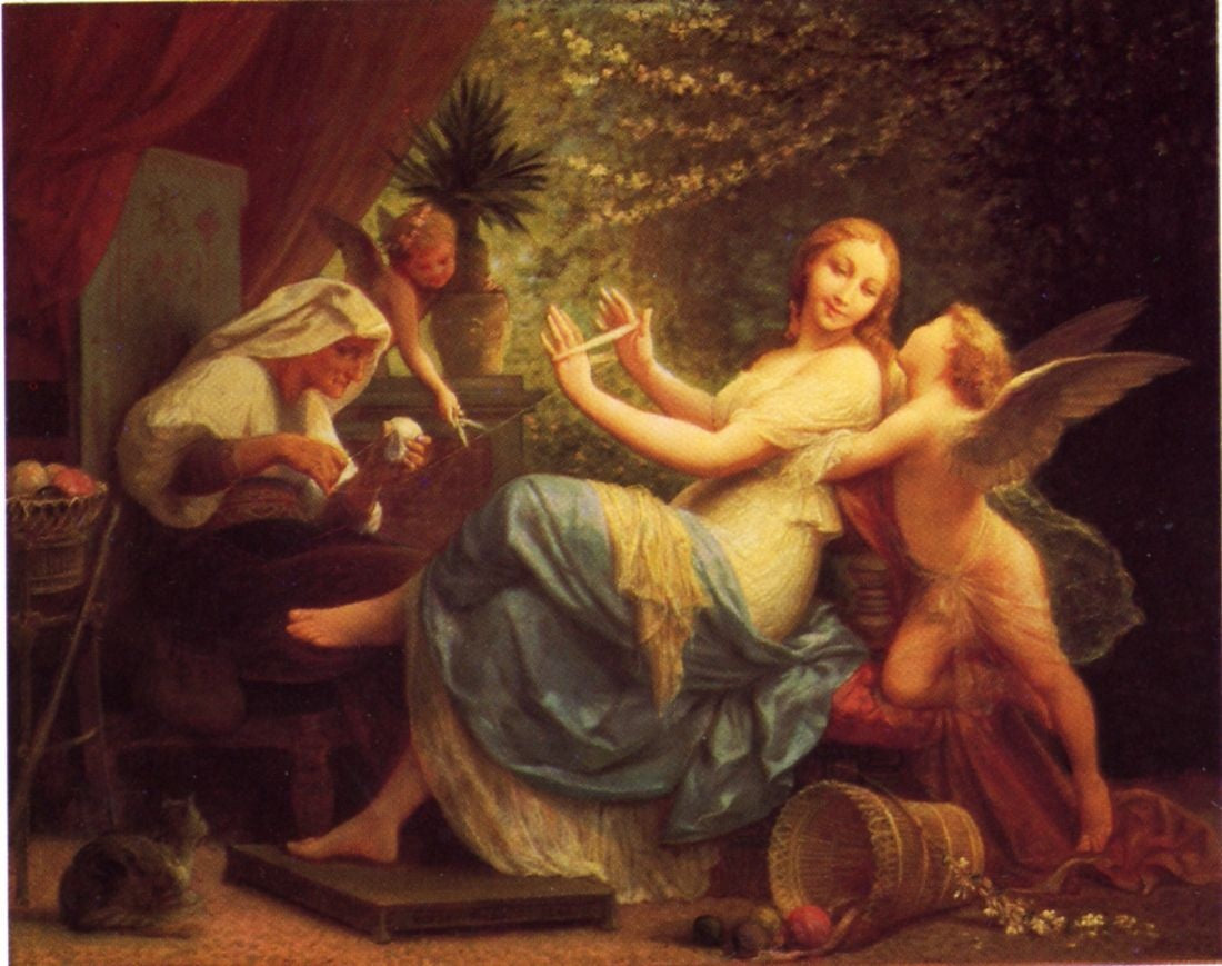 L'innocence séduite par l'amour - Henri-Pierre Picou image 1 tableau peint à l’huile sur toile