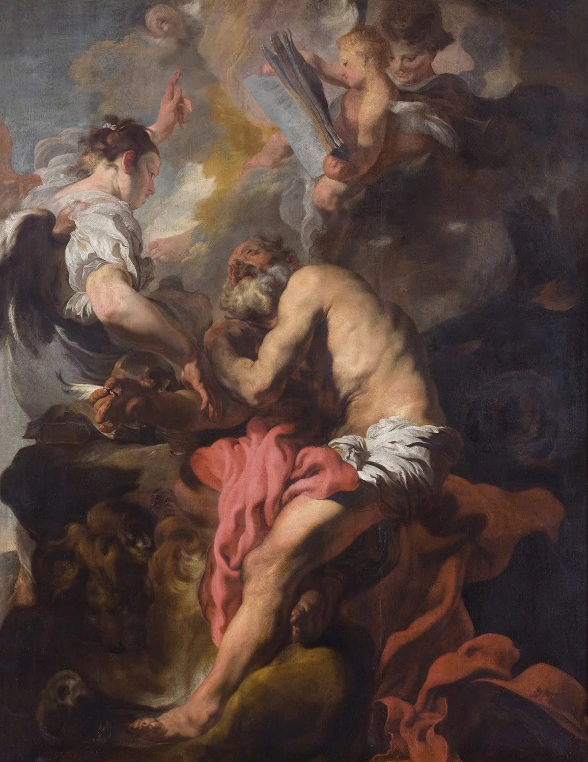 L'inspiration de saint Jérôme - Johann Liss image 1 copie peinte à la main à l’huile