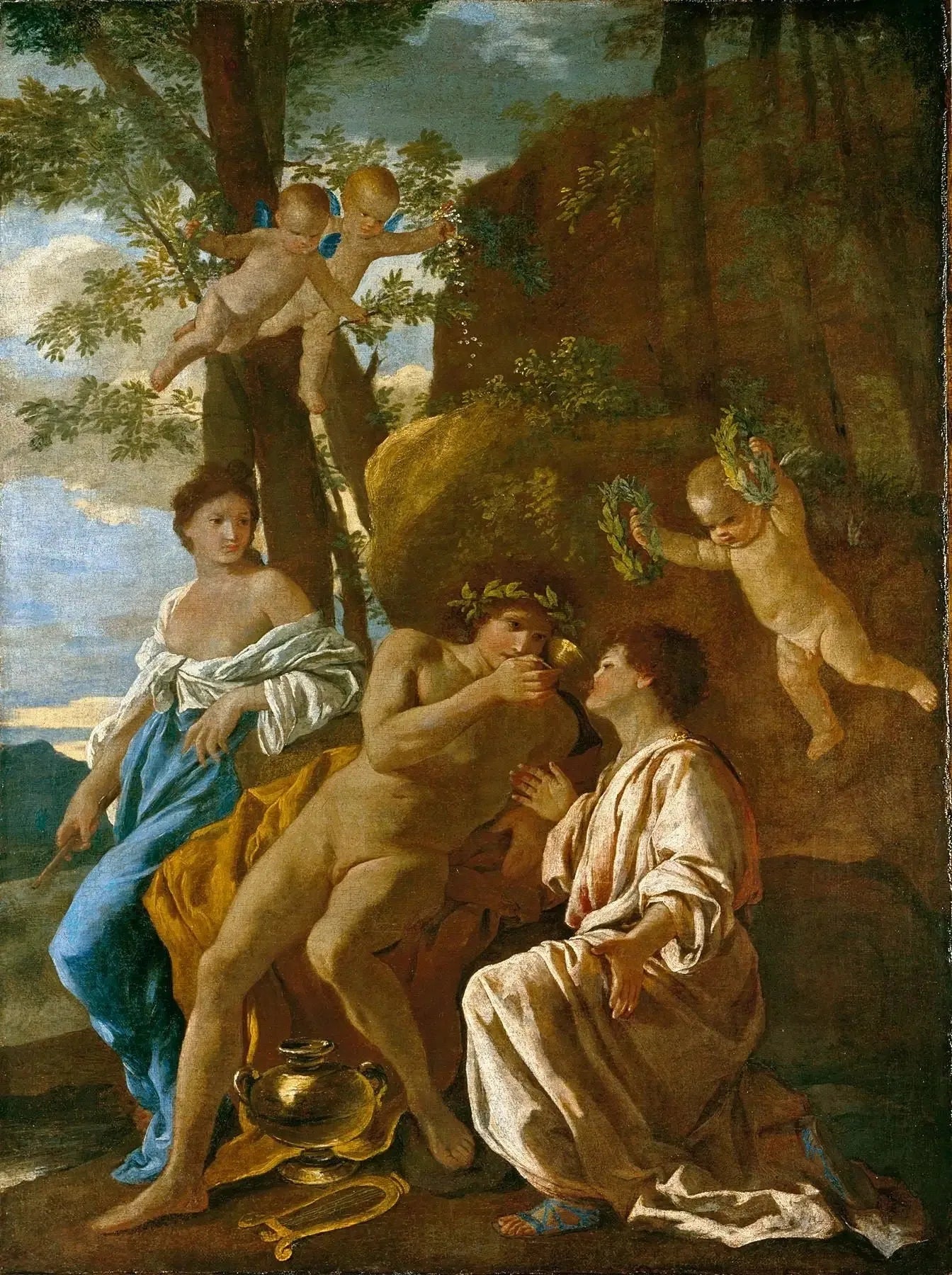 L'Inspiration du poète - Nicolas Poussin image 1 tableau peint à l’huile sur toile