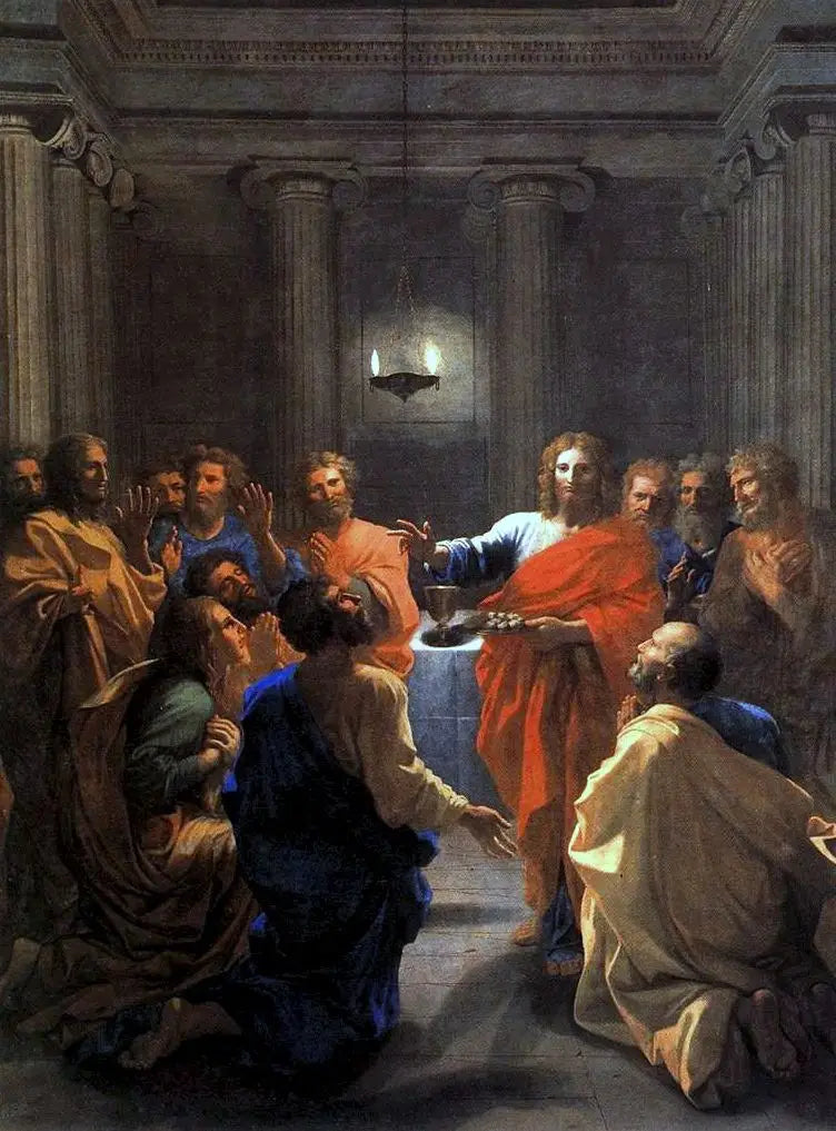 L'Institution de l'Eucharistie - Nicolas Poussin image 1 reproduction d’œuvre d’art à l’huile