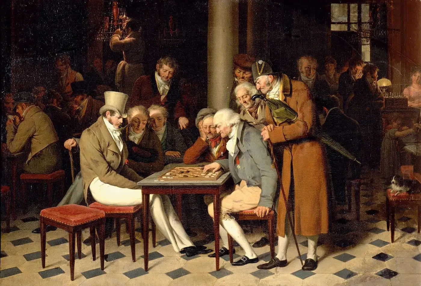 L’Intérieur d’un café - Louis-Léopold Boilly image 1 reproduction d’œuvre d’art à l’huile