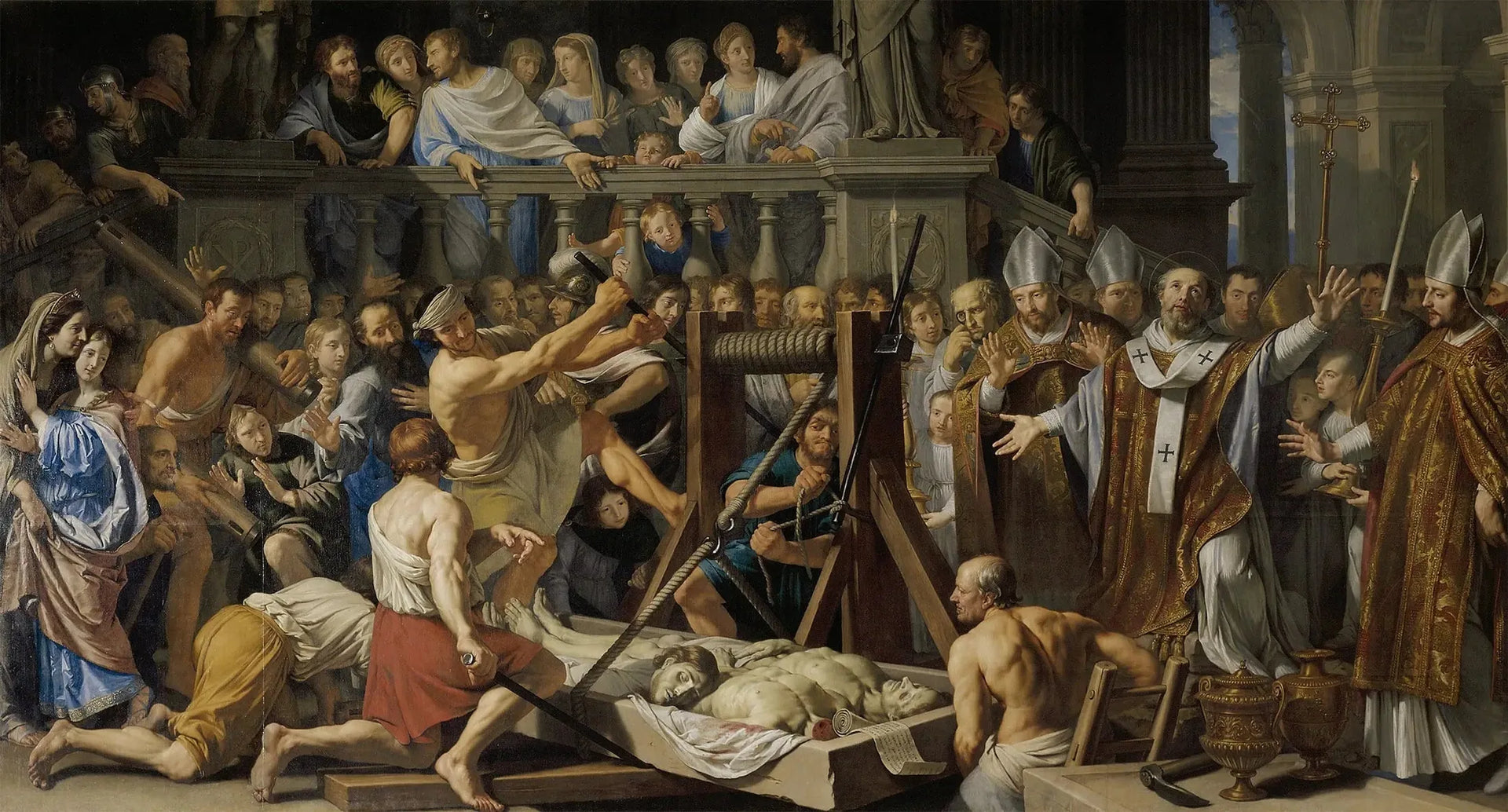 L'Invention des reliques de saint Gervais et saint Protais - Philippe de Champaigne image 1 copie peinte à la main à l’huile