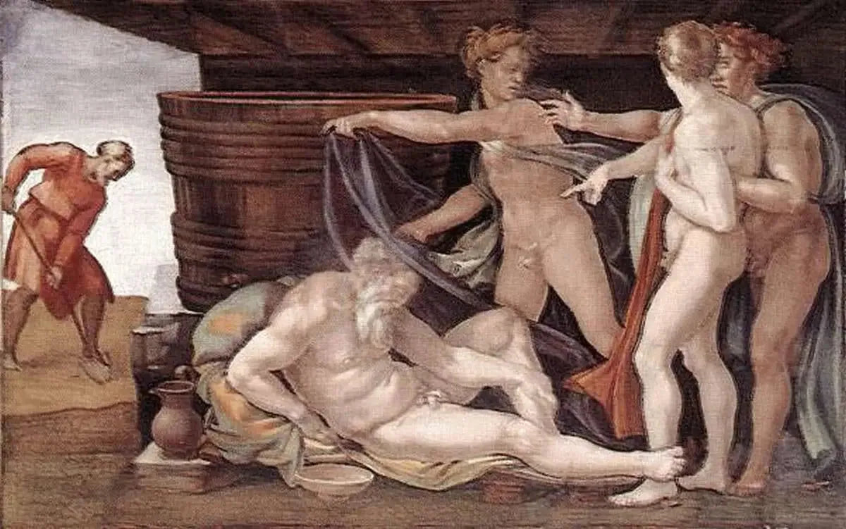 L'ivresse de Noé - Michel-Ange image 1 tableau peint à l’huile sur toile