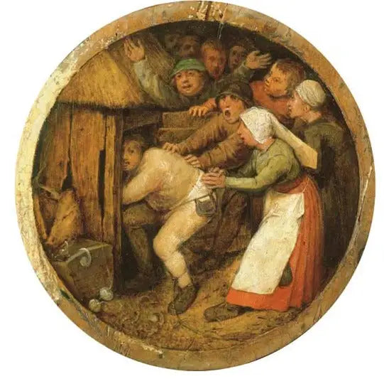 L'Ivrogne poussée dans la bauge aux pourceaux - Pieter Brueghel the Elder image 1 copie de tableau peinte à la main