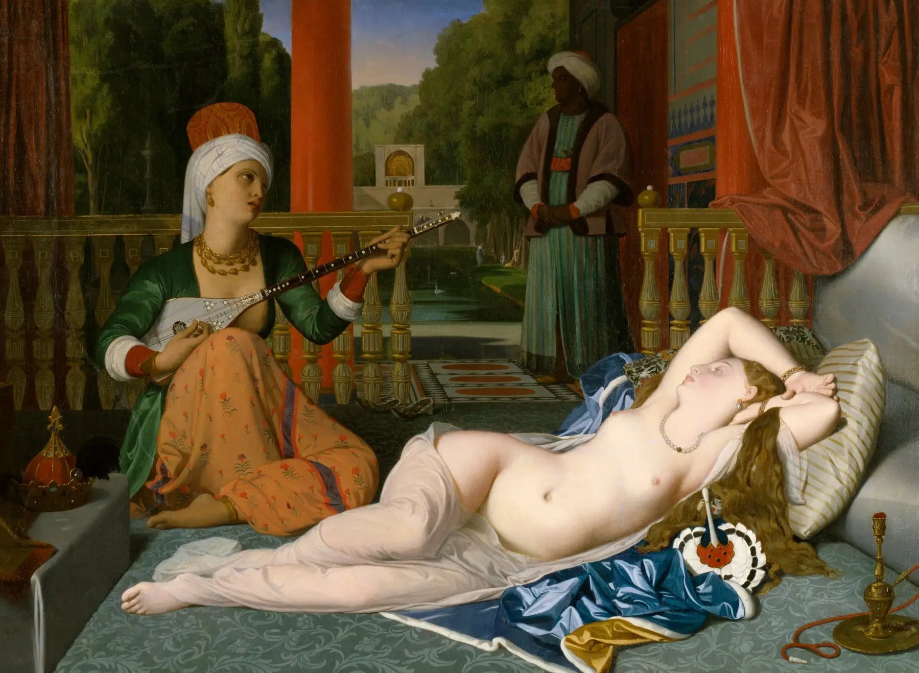 L'Odalisque à l'esclave - Jean-Auguste-Dominique Ingres image 1 copie peinte à la main à l’huile
