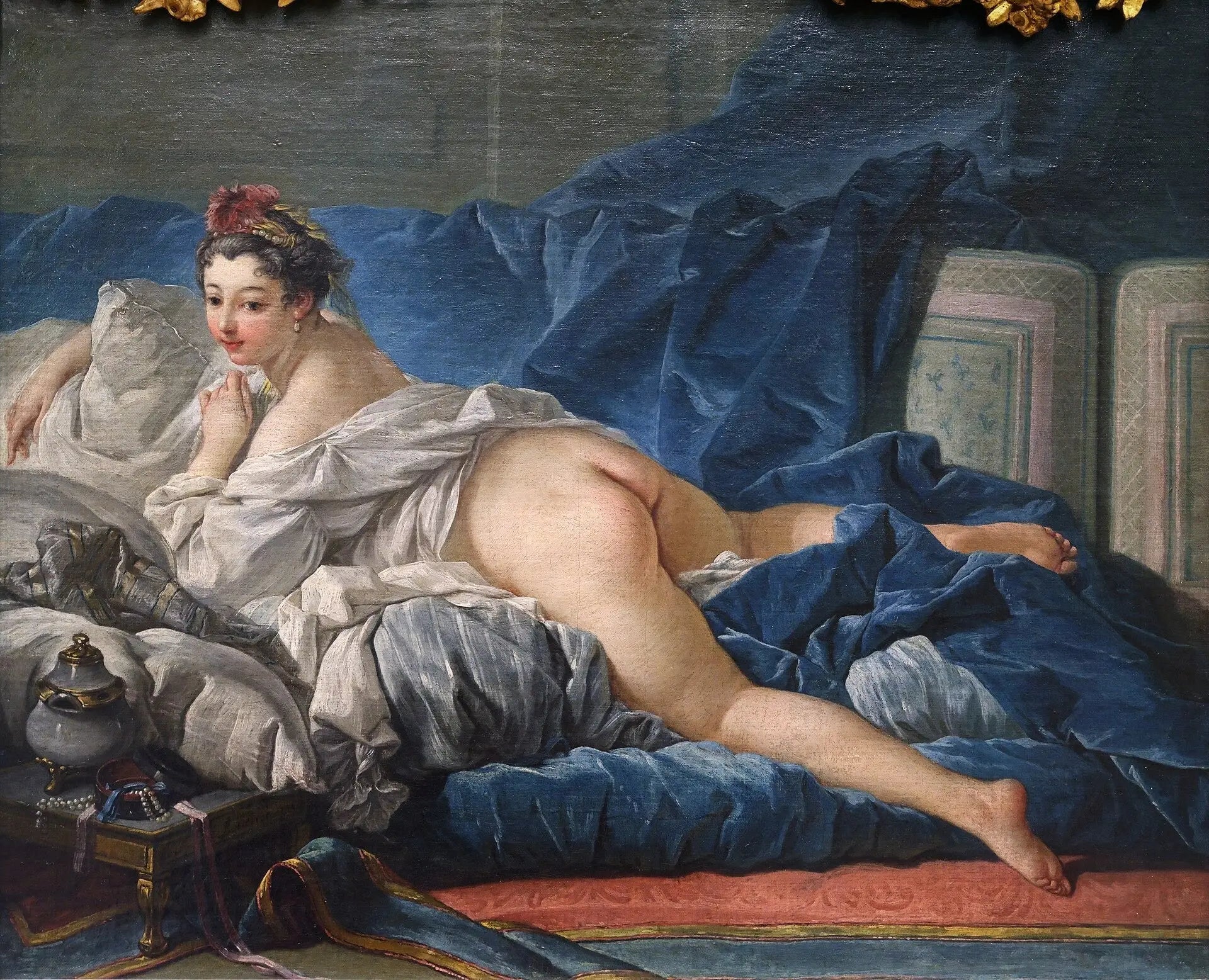 L'Odalisque - François Boucher image 1 copie de tableau peinte à la main