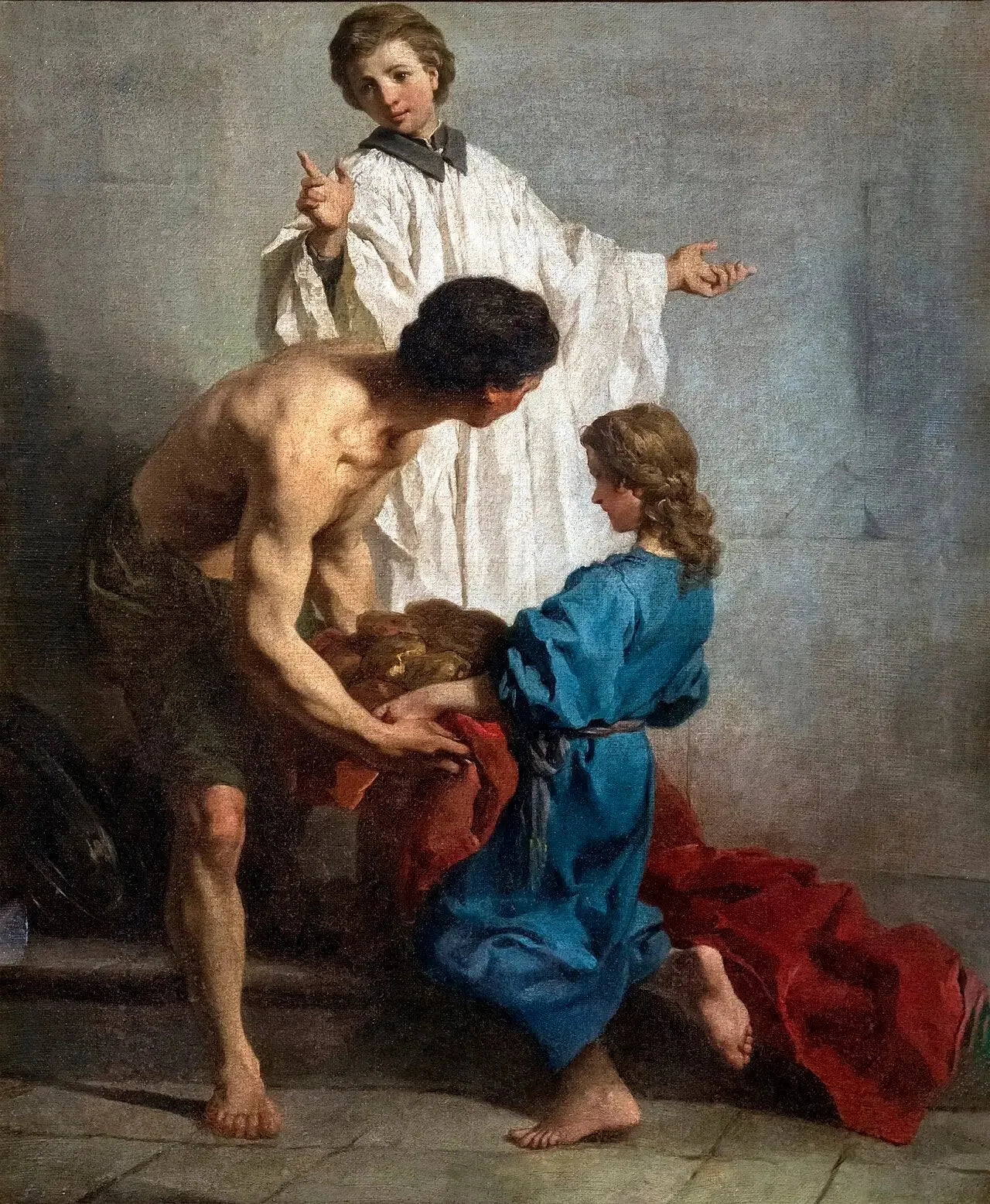 L'offrande des pains - Pierre Subleyras image 1 copie peinte à la main à l’huile