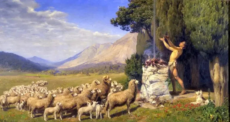 L'offre d'Abel - H. A. Brendekilde image 1 tableau peint à l’huile sur toile