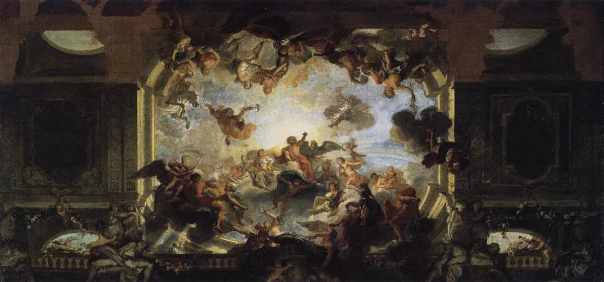 L'Olympe - Antoine Coypel image 1 reproduction artisanale de tableau