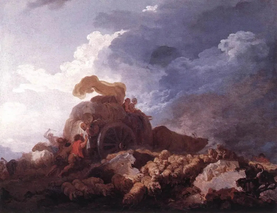 L'Orage - Jean-Honoré Fragonard image 1 reproduction artisanale de tableau