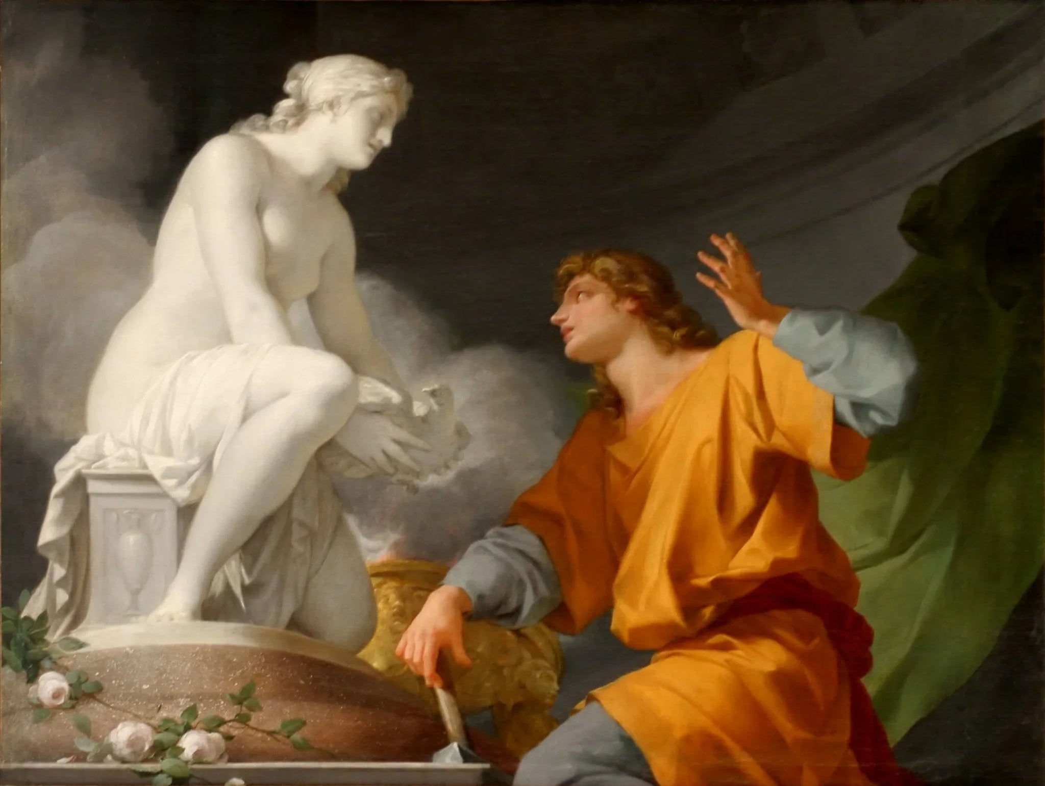 L'Origine de la sculpture - Jean-Baptiste Regnault image 1 reproduction de peinture à l’huile