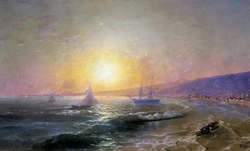 La baie à l'aube. - Ivan Aïvazovski
