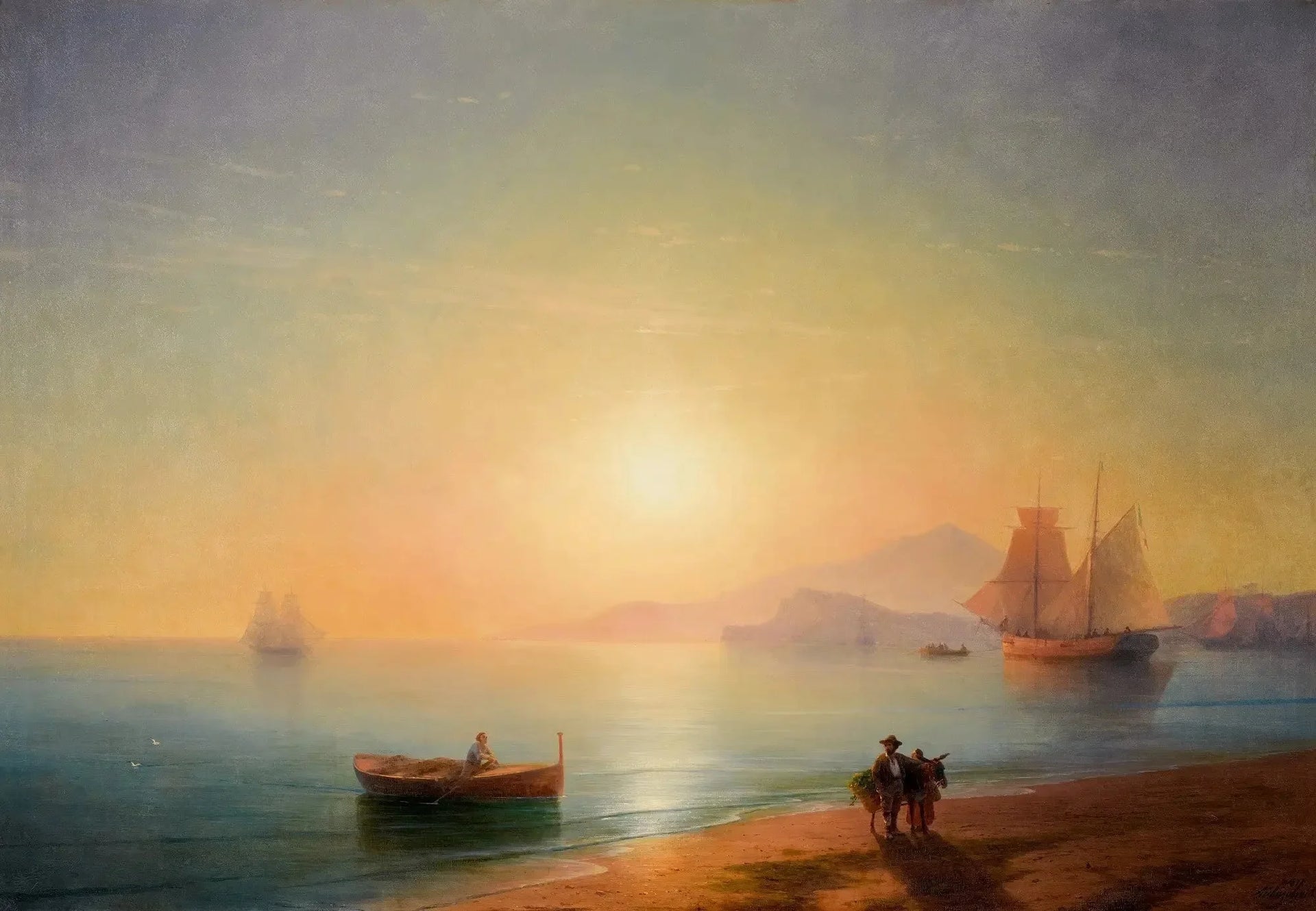 La baie de Naples - Ivan Aïvazovski image 1 copie de tableau peinte à la main