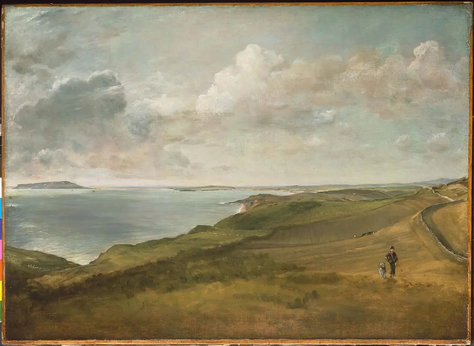 La baie de Weymouth depuis les Downs au-dessus d'Osmington Mills - John Constable image 1 copie peinte à la main à l’huile