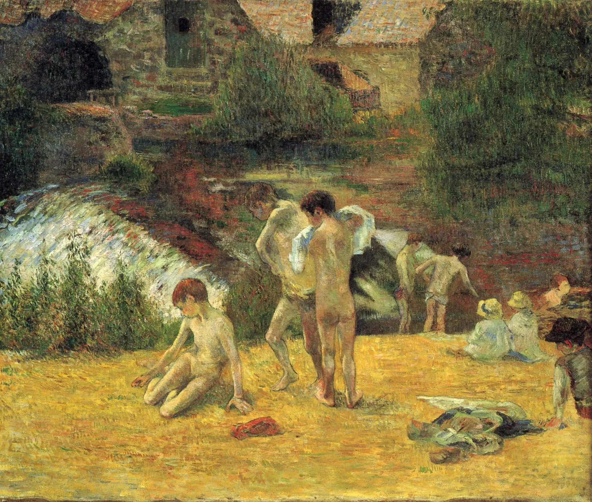 La Baignade au moulin du Bois D'Amour - Paul Gauguin image 1 copie peinte à la main à l’huile