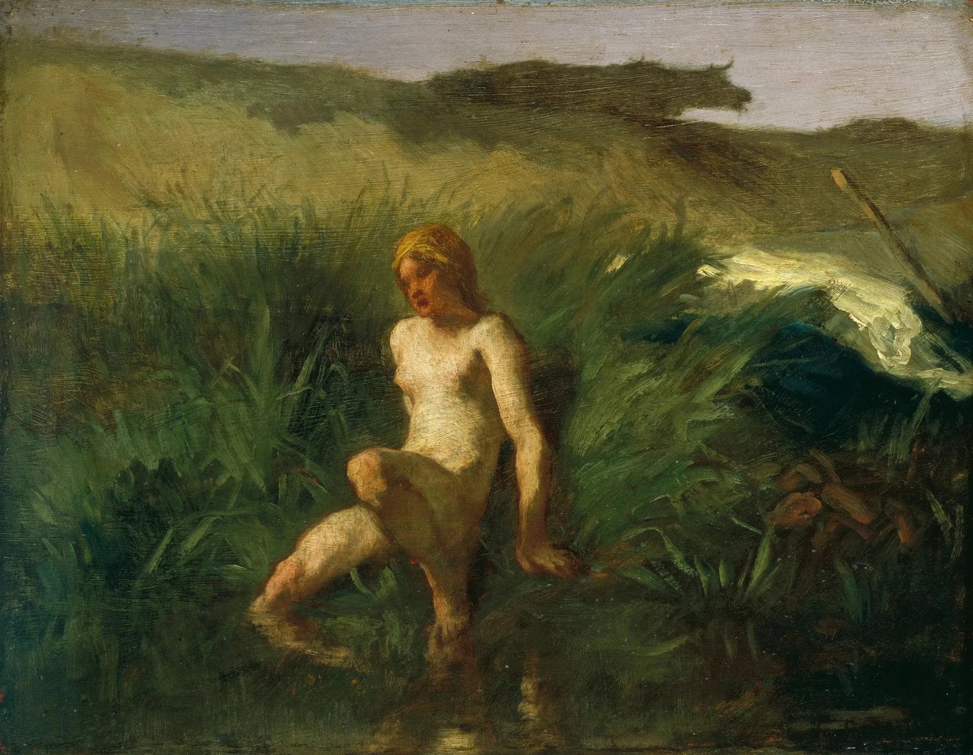 La Baigneuse - Jean-François Millet image 1 reproduction artisanale de tableau