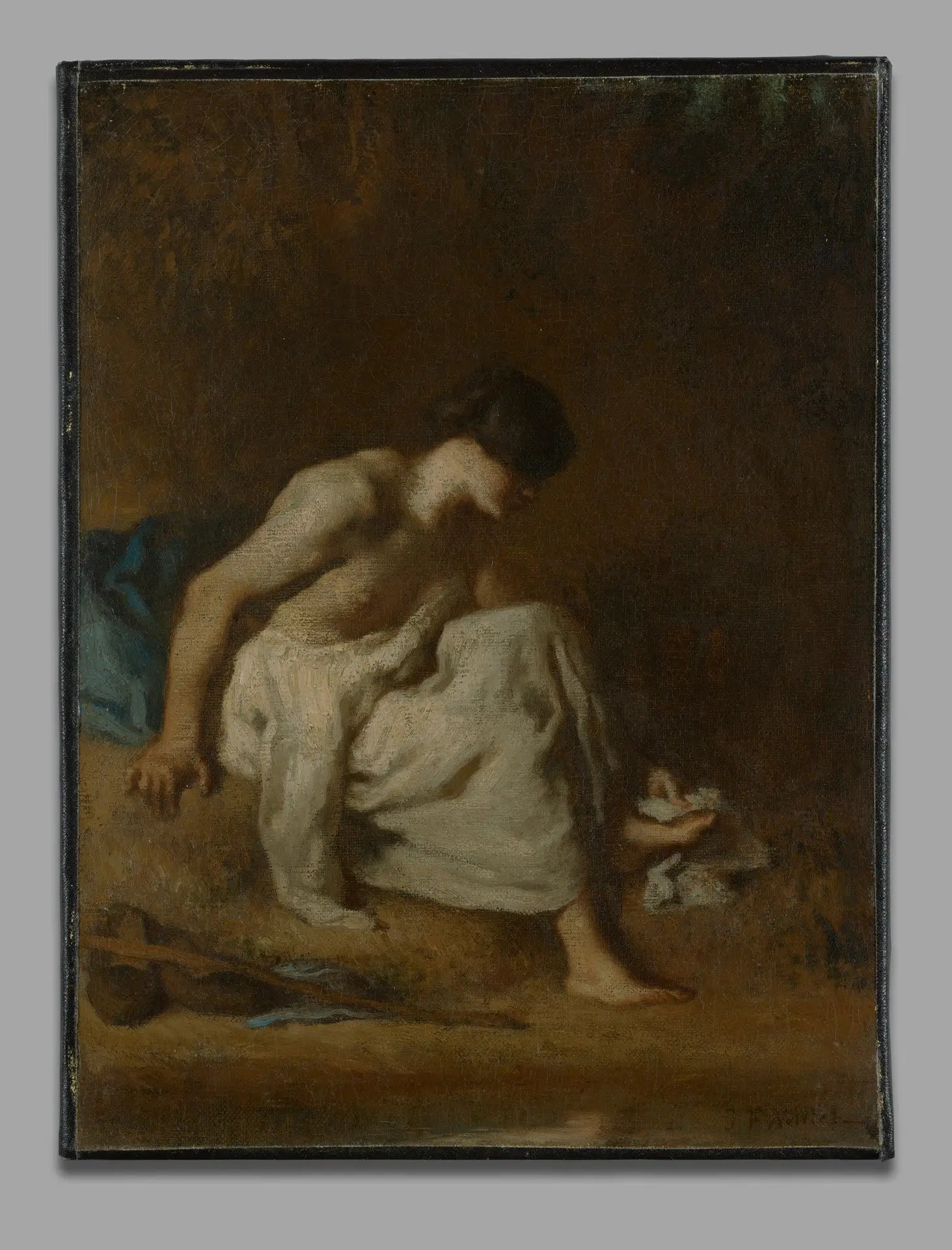 La Baigneuse - Jean-François Millet image 1 reproduction de peinture à l’huile