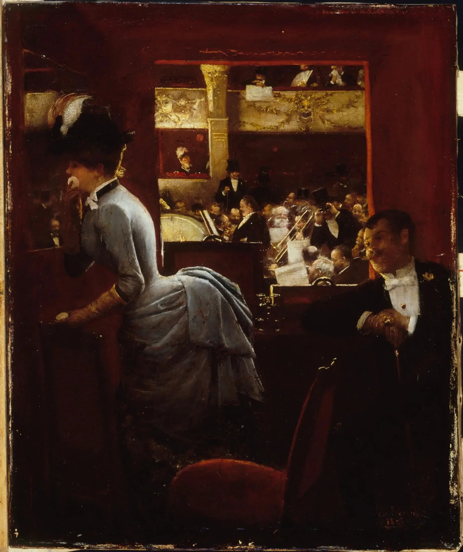 La Baignoire, au théâtre des Variétés - Jean Béraud image 1 copie peinte à la main à l’huile