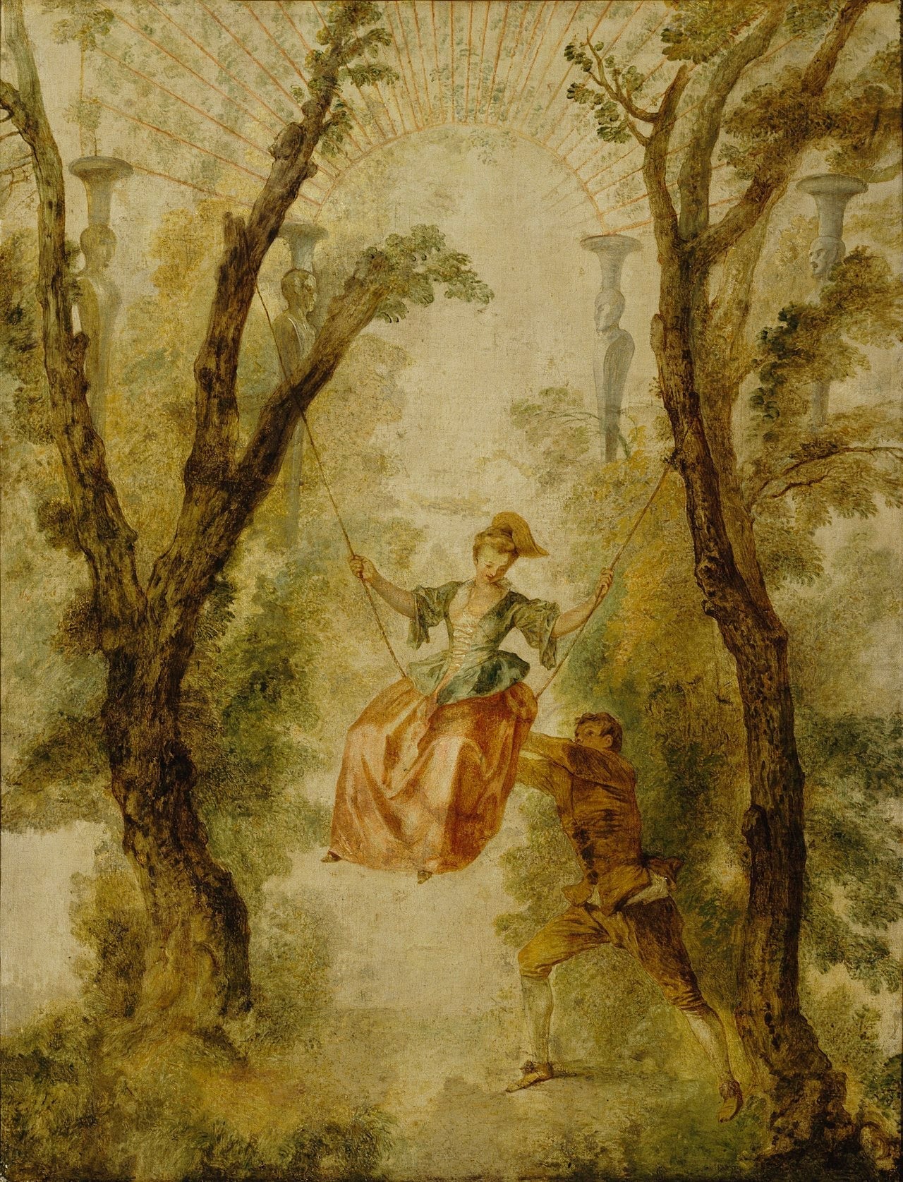 La balançoire - Antoine Watteau image 1 reproduction de peinture à l’huile