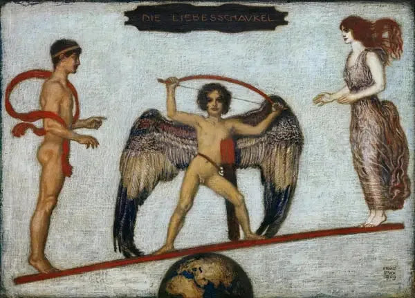 La Balançoire de l'Amour - Franz Von Stuck image 1 reproduction de peinture à l’huile