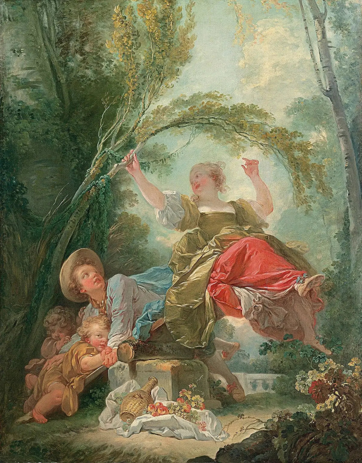 la balançoire - Jean-Honoré Fragonard image 1 copie de tableau peinte à la main