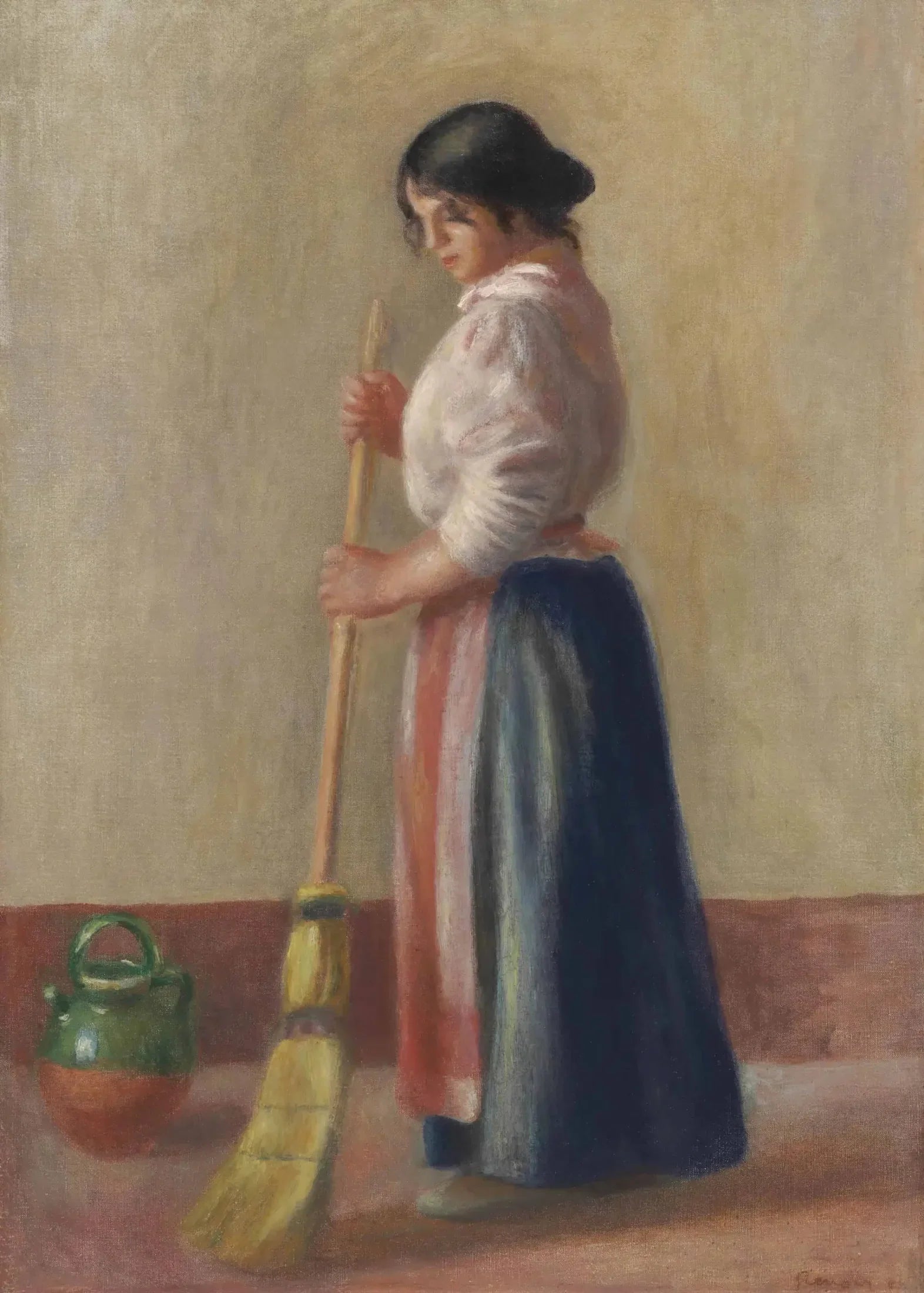 La Balayeuse - Pierre-Auguste Renoir image 1 reproduction artisanale de tableau