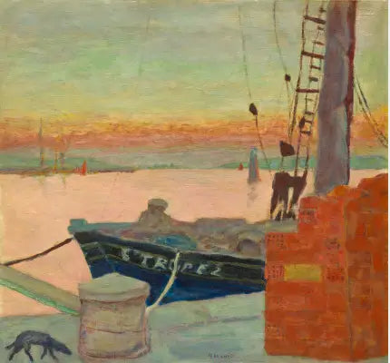 La Barge "St Tropez" dans le port de Cannes - Pierre Bonnard image 1 copie peinte à la main à l’huile