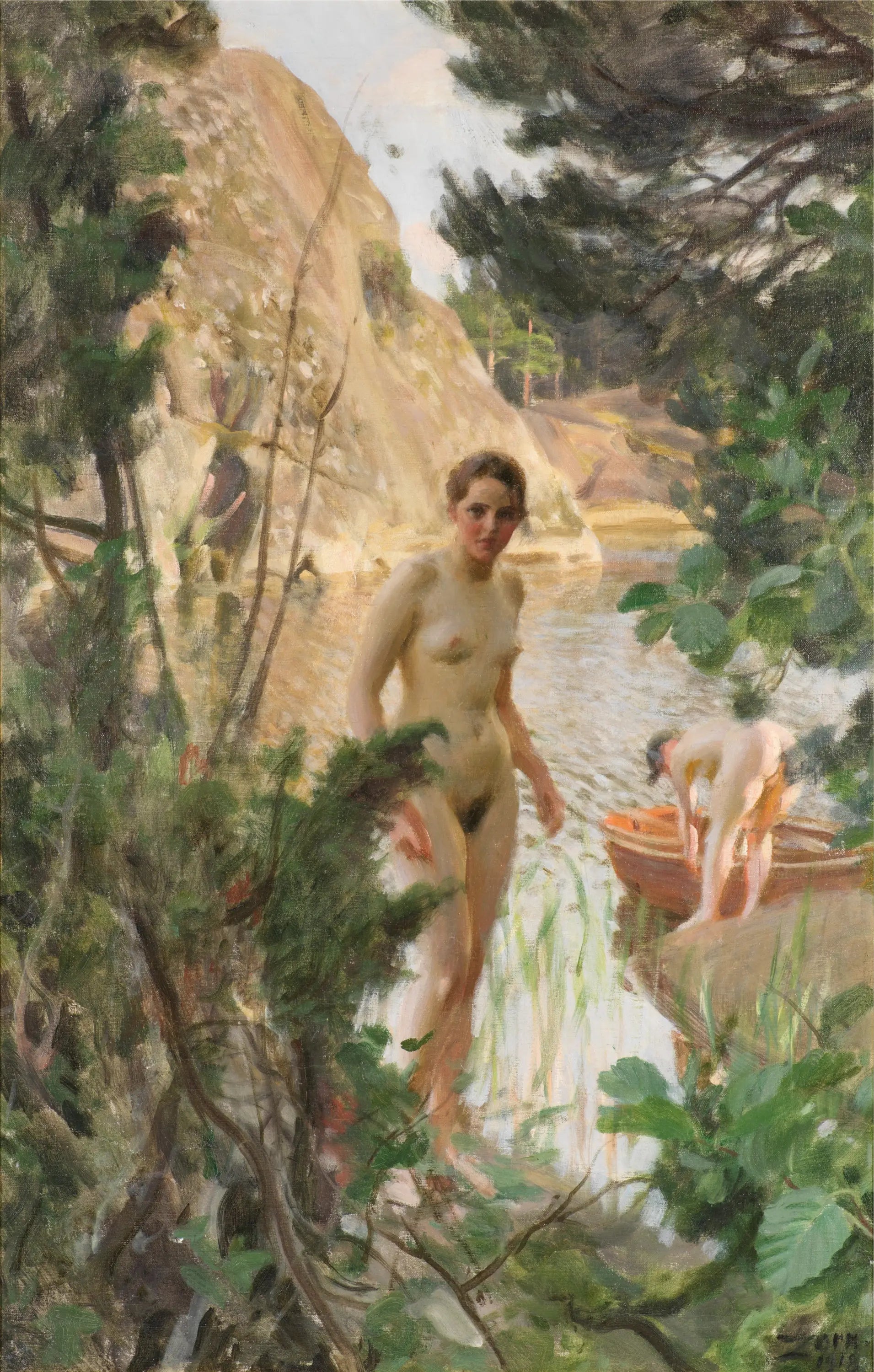La Barque - Anders Zorn image 1 copie de tableau peinte à la main