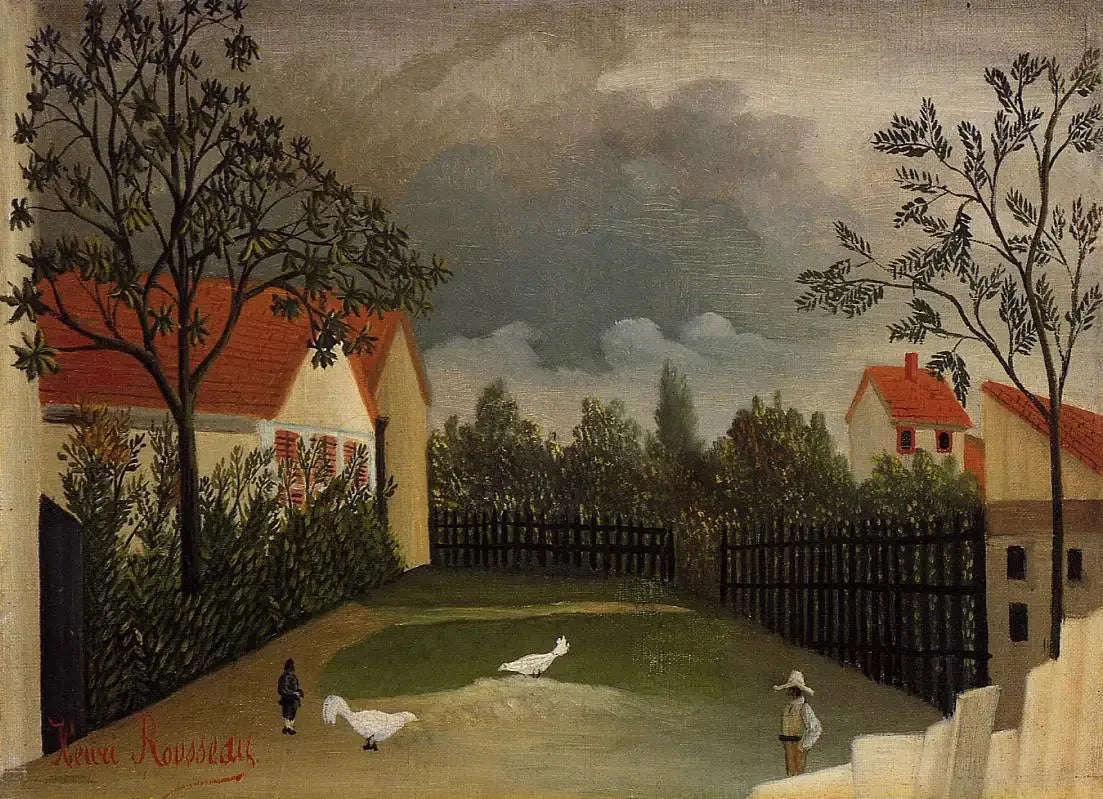 La Basse-cour - Henri Rousseau image 1 reproduction artisanale de tableau