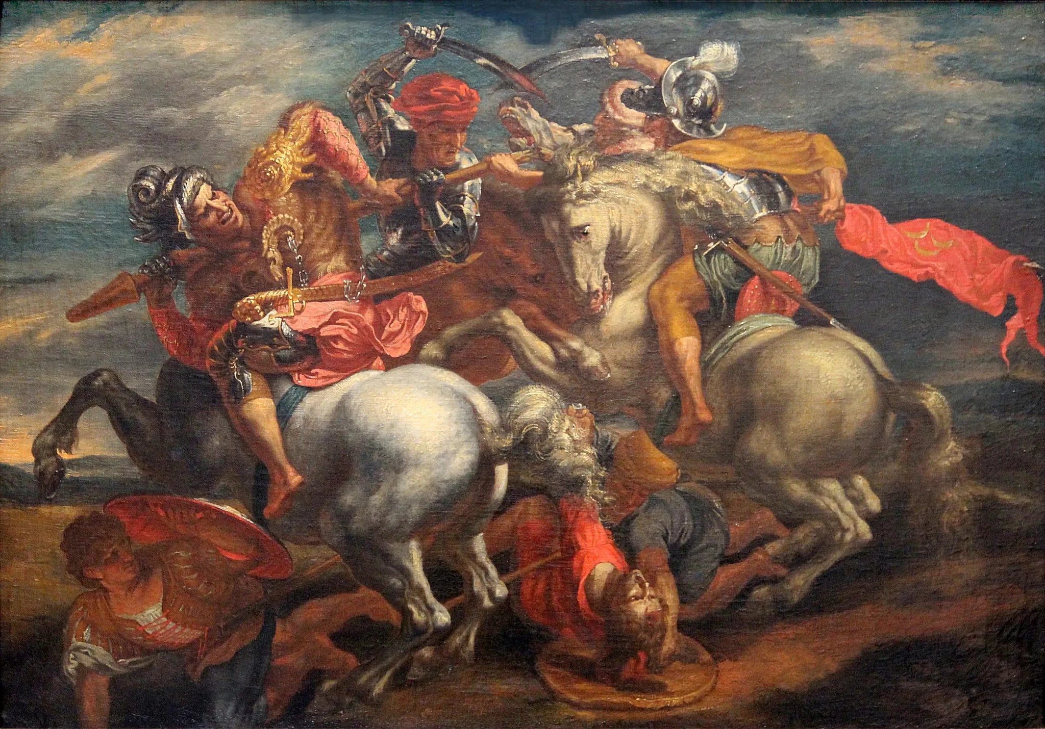 "La bataille d'Anghiari" (La lutte pour l'étendard). - Peter Paul Rubens image 1 reproduction réalisée par Alpha Reproduction