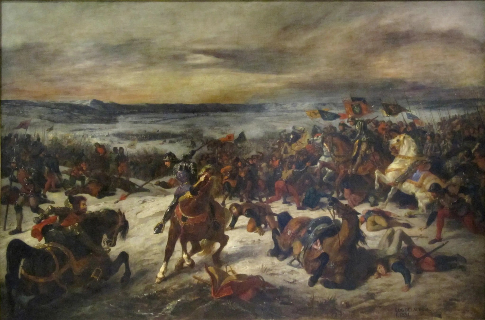 La Bataille de Nancy - Eugène Delacroix image 1 tableau peint à l’huile sur toile