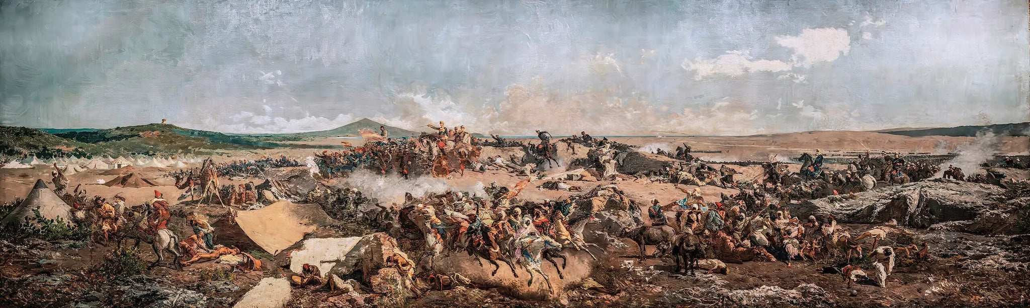 La Bataille de Tétouan - Mariano Fortuny Marsal image 1 reproduction d’œuvre d’art à l’huile