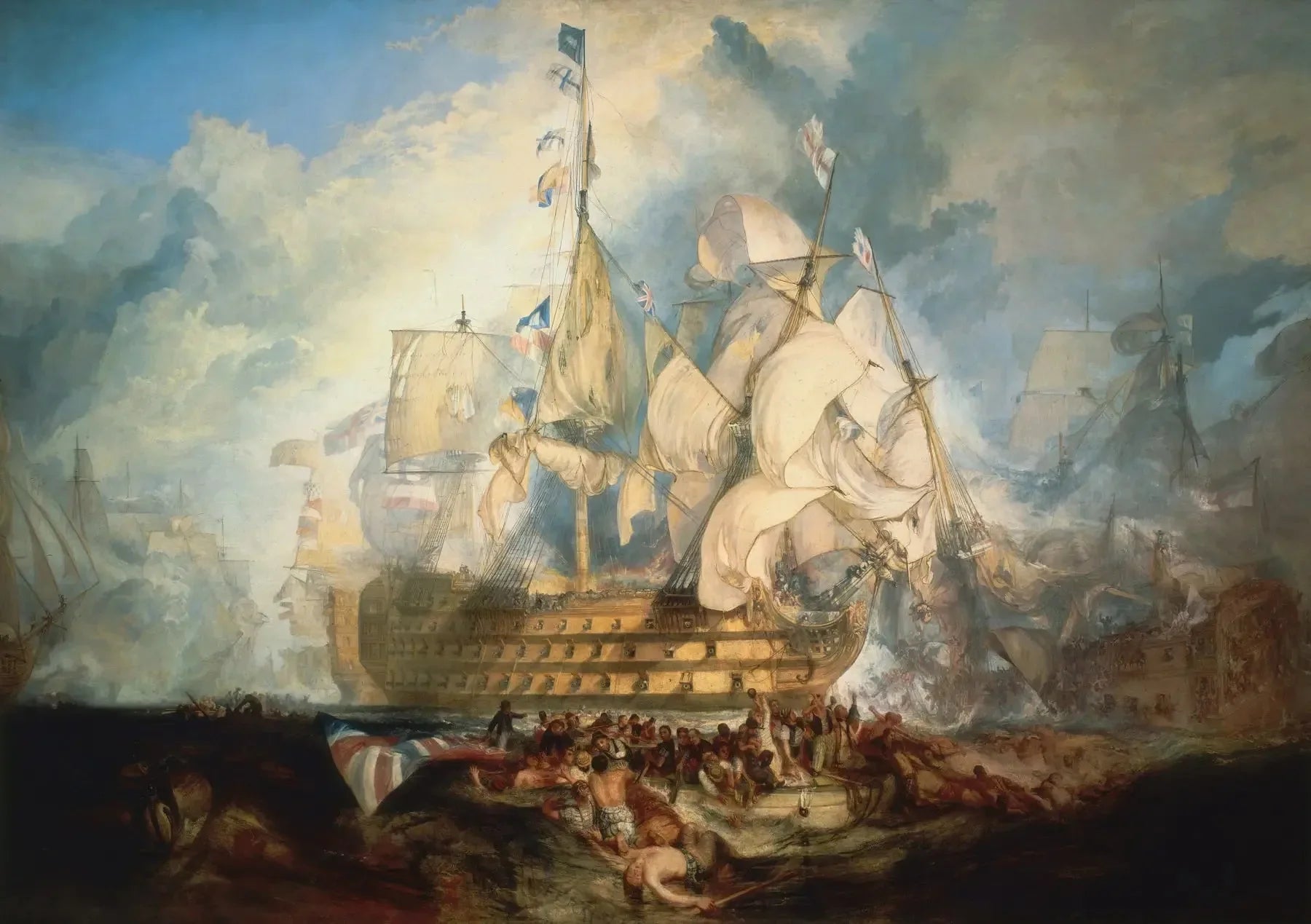 La Bataille de Trafalgar - J. M. W. Turner image 1 reproduction de peinture à l’huile