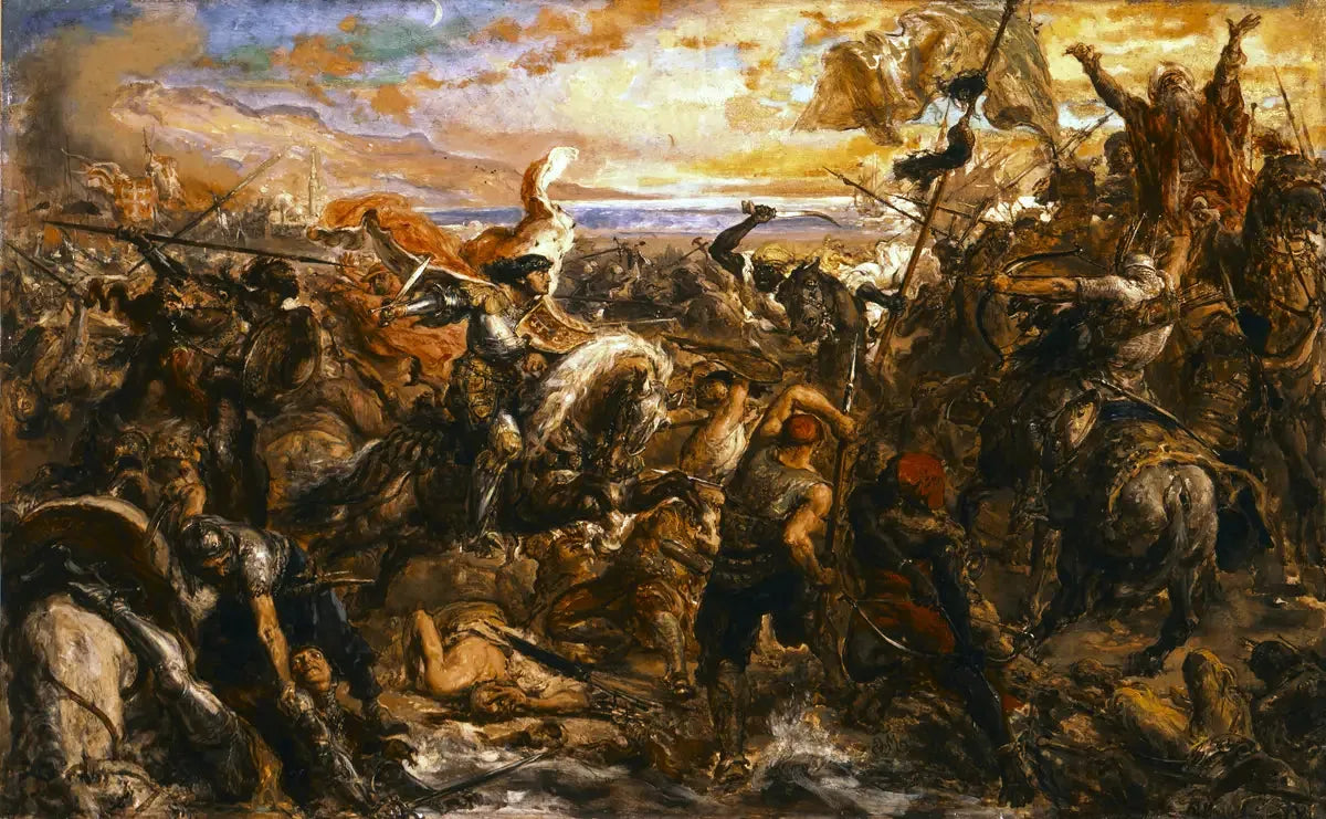 La bataille de Varna - Jan Matejko image 1 reproduction de peinture à l’huile
