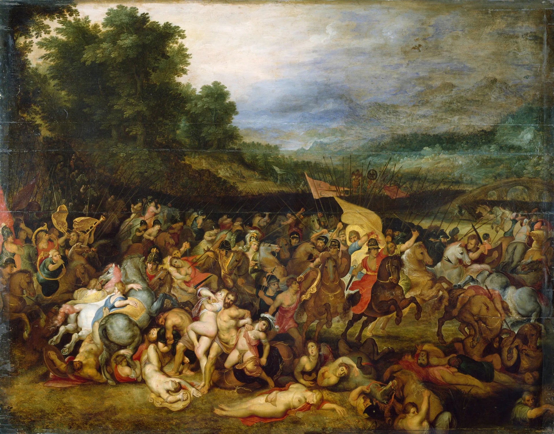 La bataille des Amazones - Jan Brueghel l'Ancien image 1 reproduction de peinture à l’huile