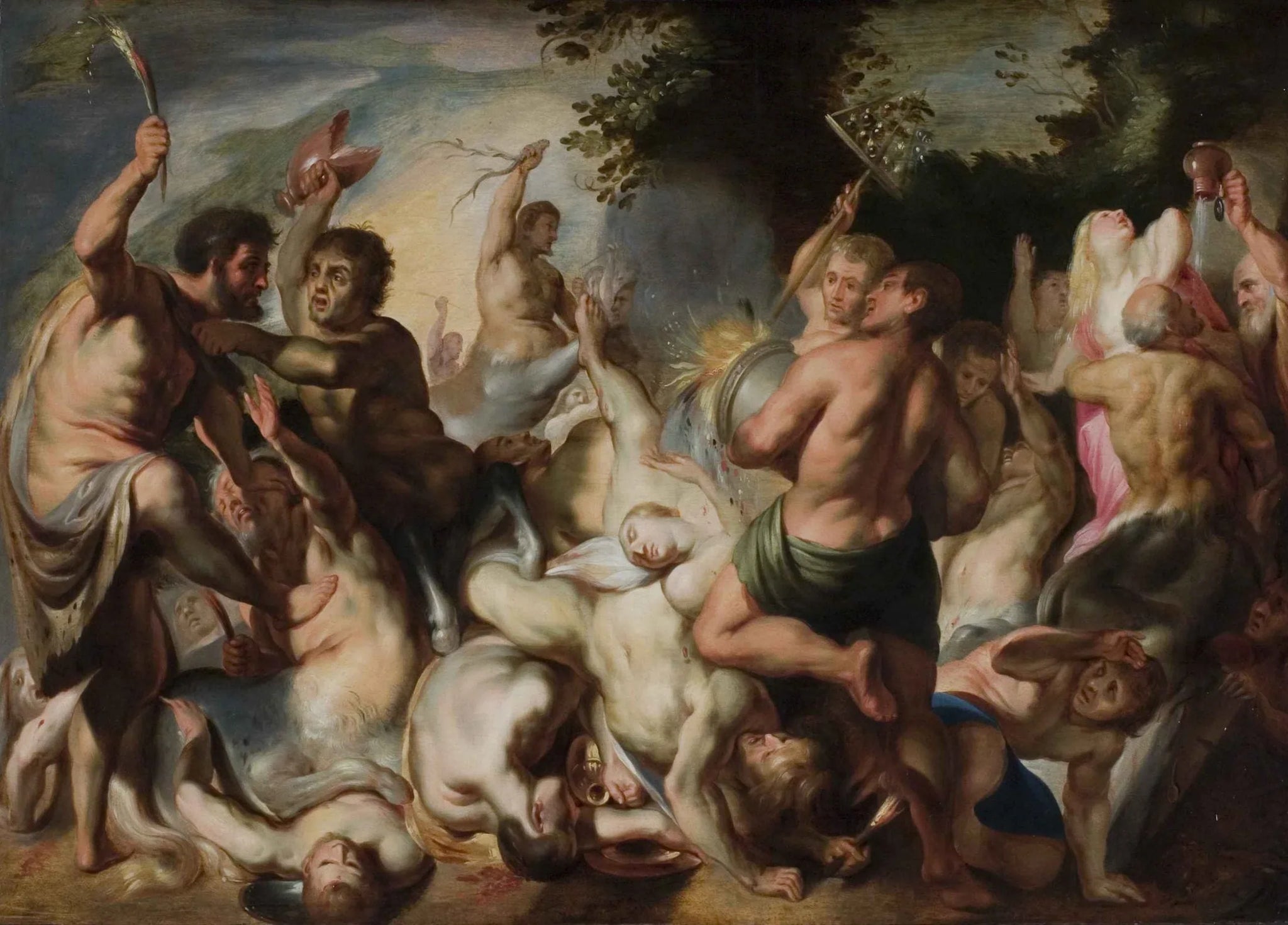 La bataille des Lapithes et des Centaures - Jacob Jordaens image 1 copie peinte à la main à l’huile