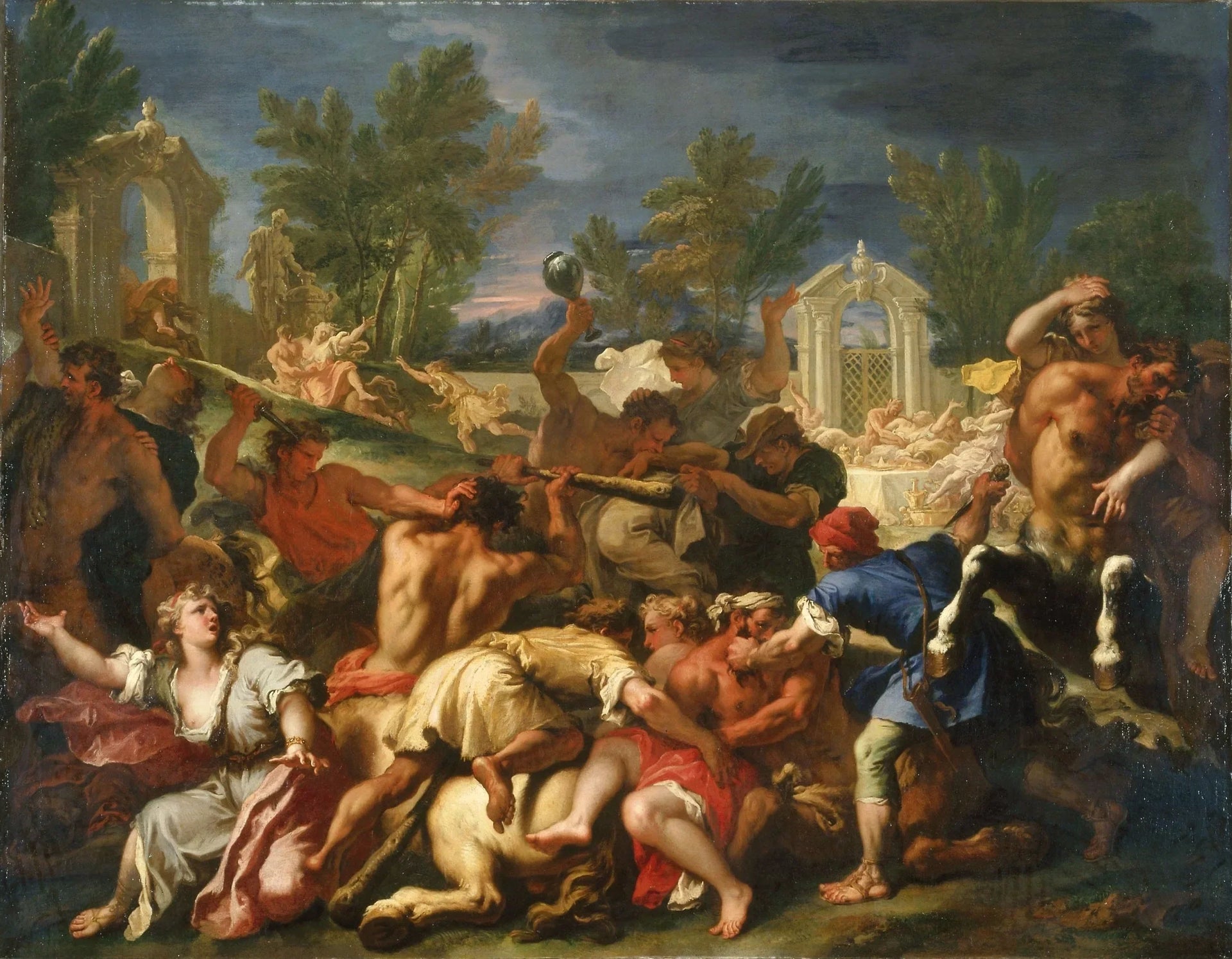 La bataille des Lapithes et des Centaures - Sebastiano Ricci image 1 reproduction artisanale de tableau