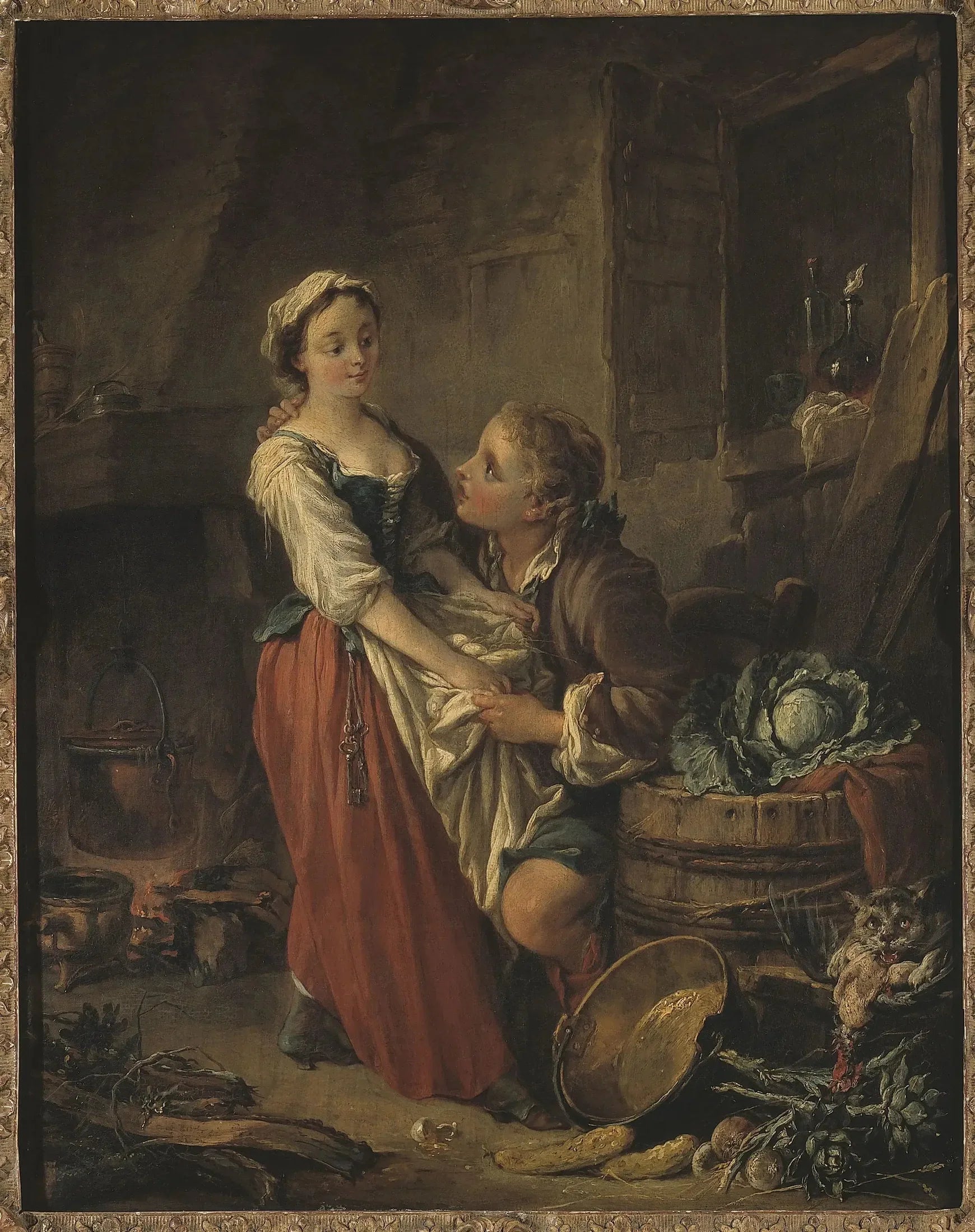La Belle Cuisinière - François Boucher image 1 copie peinte à la main à l’huile