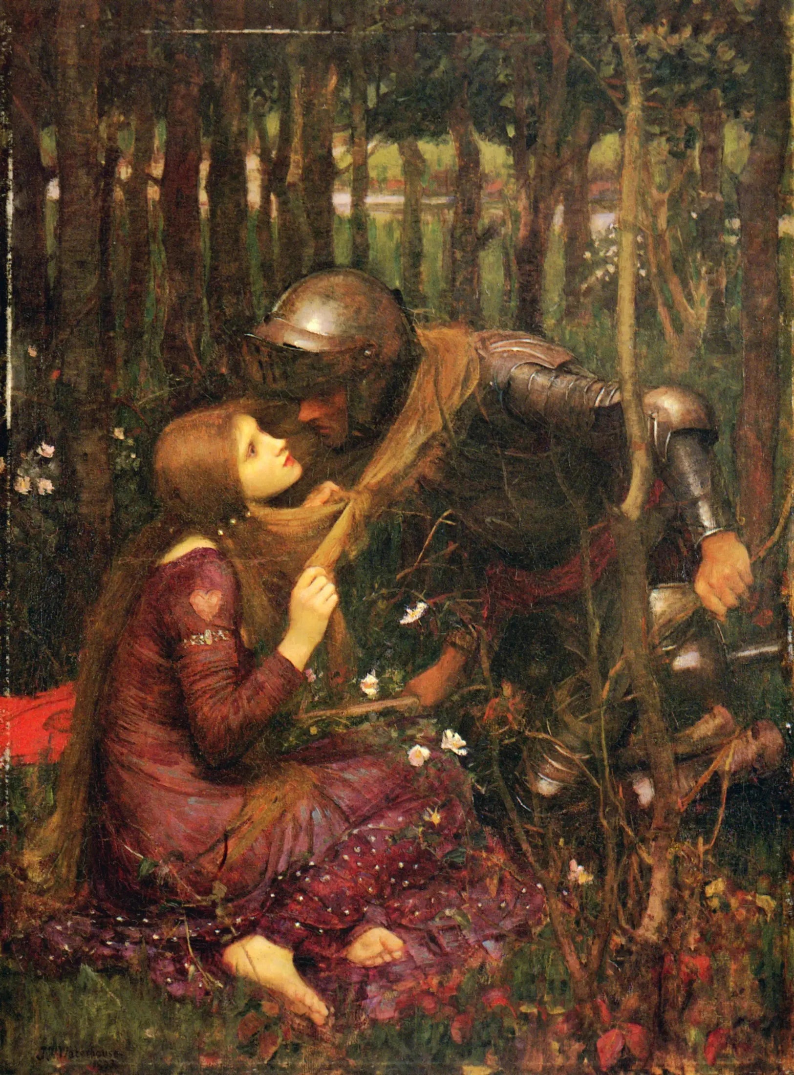 La belle dame sans mercie - John William Waterhouse image 1 copie de tableau peinte à la main