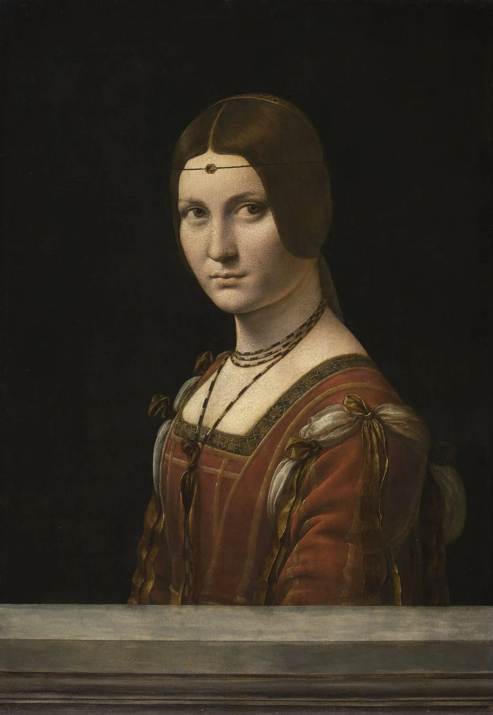 La Belle Ferronnière - Léonard de Vinci image 1 copie de tableau peinte à la main