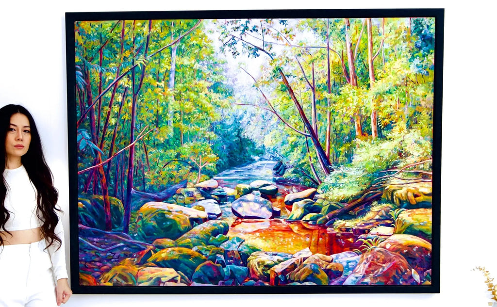 La Belle Forêt | 160 X 120 cm image 2 copie de tableau peinte à la main