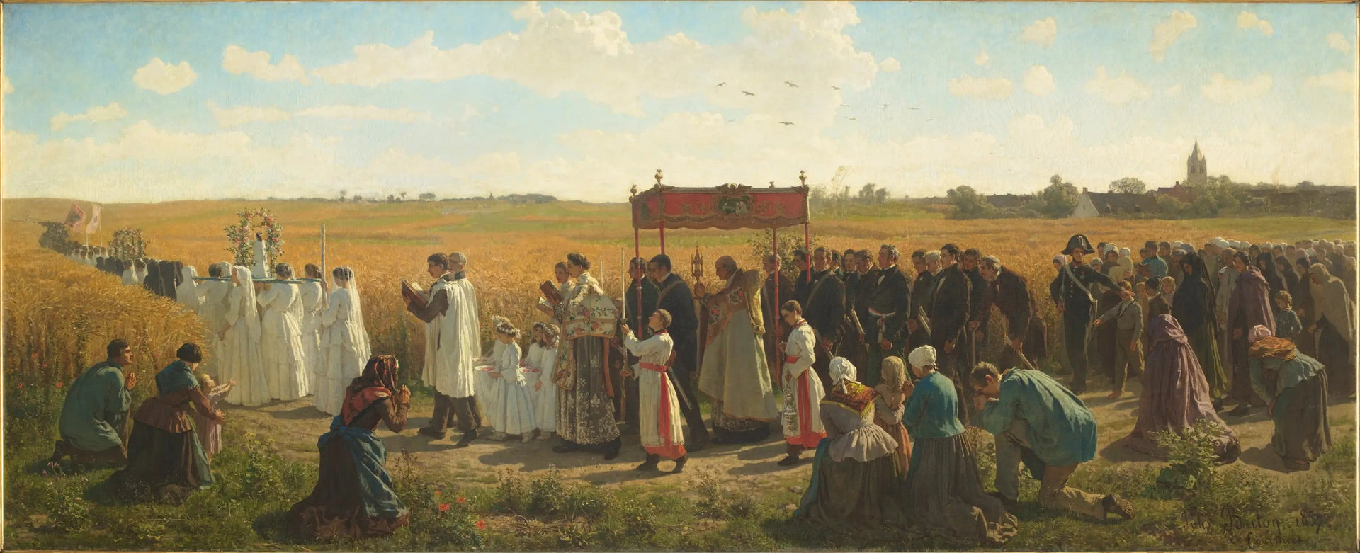 La Bénédiction des blés en Artois - Jules Breton image 1 reproduction réalisée par Alpha Reproduction