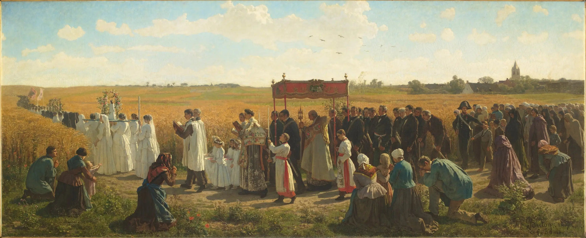 La Bénédiction des blés en Artois - Jules Breton image 1 reproduction réalisée par Alpha Reproduction