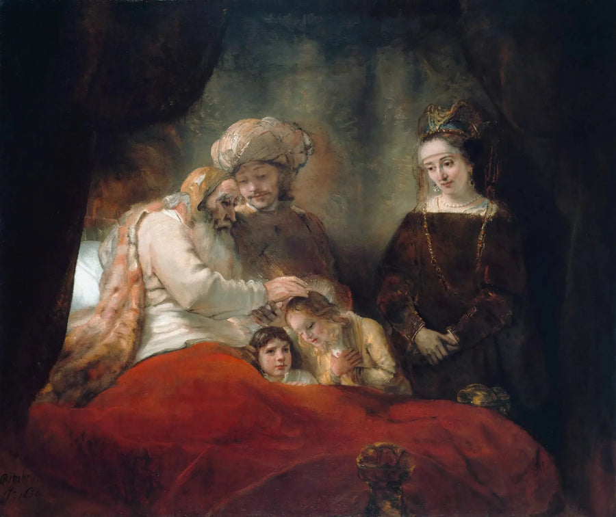 La Bénédiction des fils de Joseph par Jacob - Rembrandt