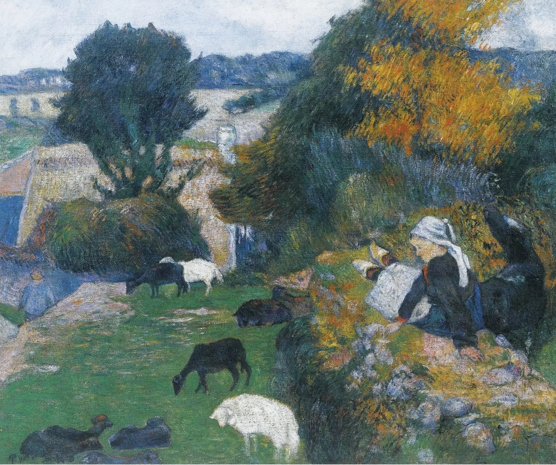La bergère bretonne - Paul Gauguin image 1 reproduction réalisée par Alpha Reproduction