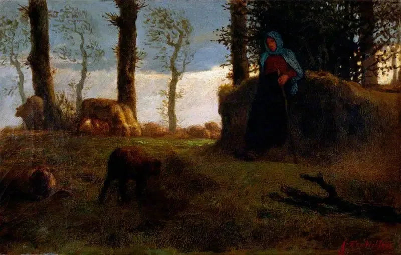 La bergère - Jean-François Millet image 1 reproduction réalisée par Alpha Reproduction
