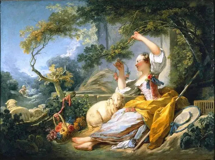 La Bergère - Jean-Honoré Fragonard image 2 reproduction d’œuvre d’art à l’huile