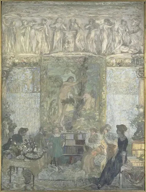 La Bibliothèque - Édouard Vuillard image 1 reproduction artisanale de tableau