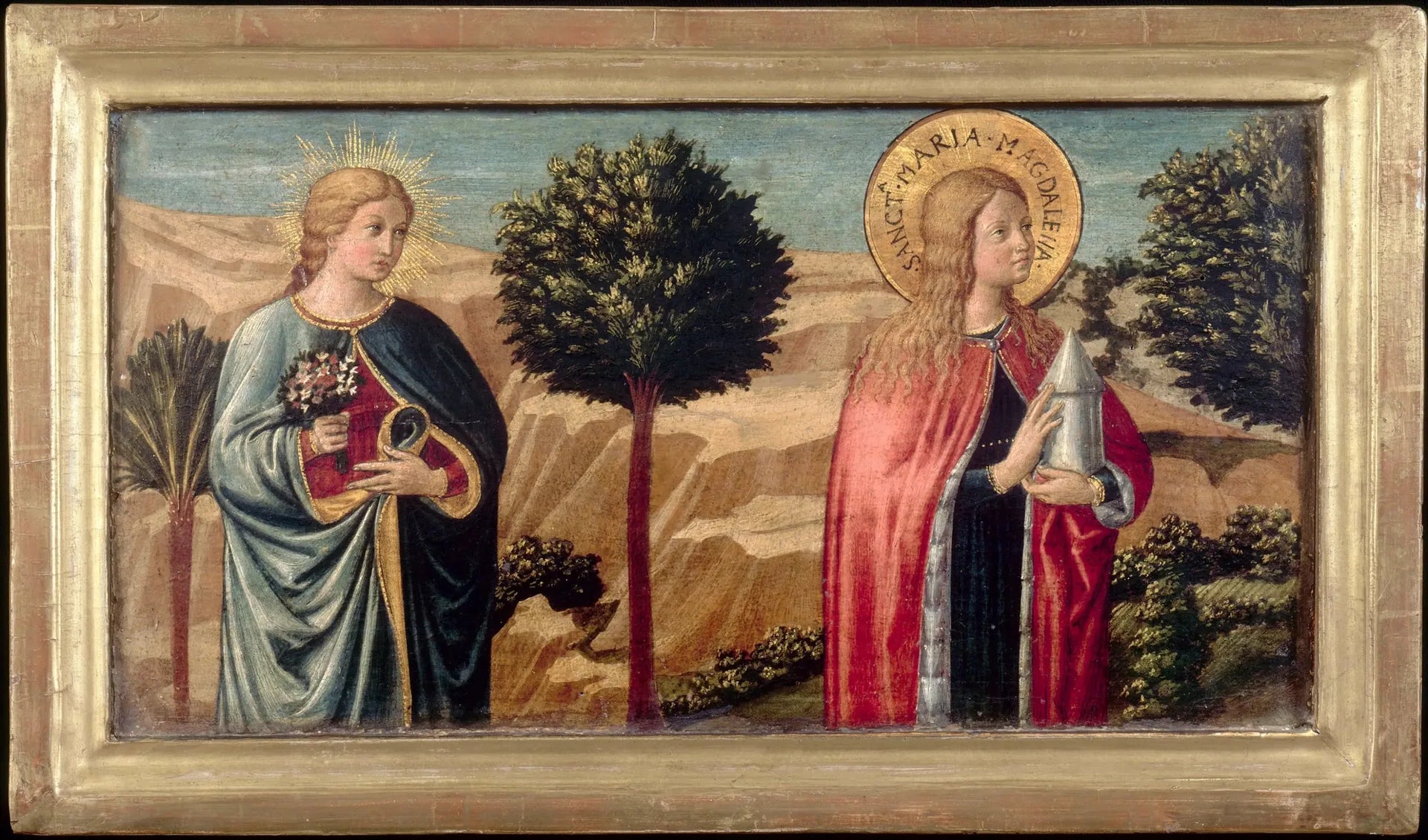 La Bienheureuse Fina de' Ciardi et sainte Madeleine - Benozzo Gozzoli image 1 copie de tableau peinte à la main