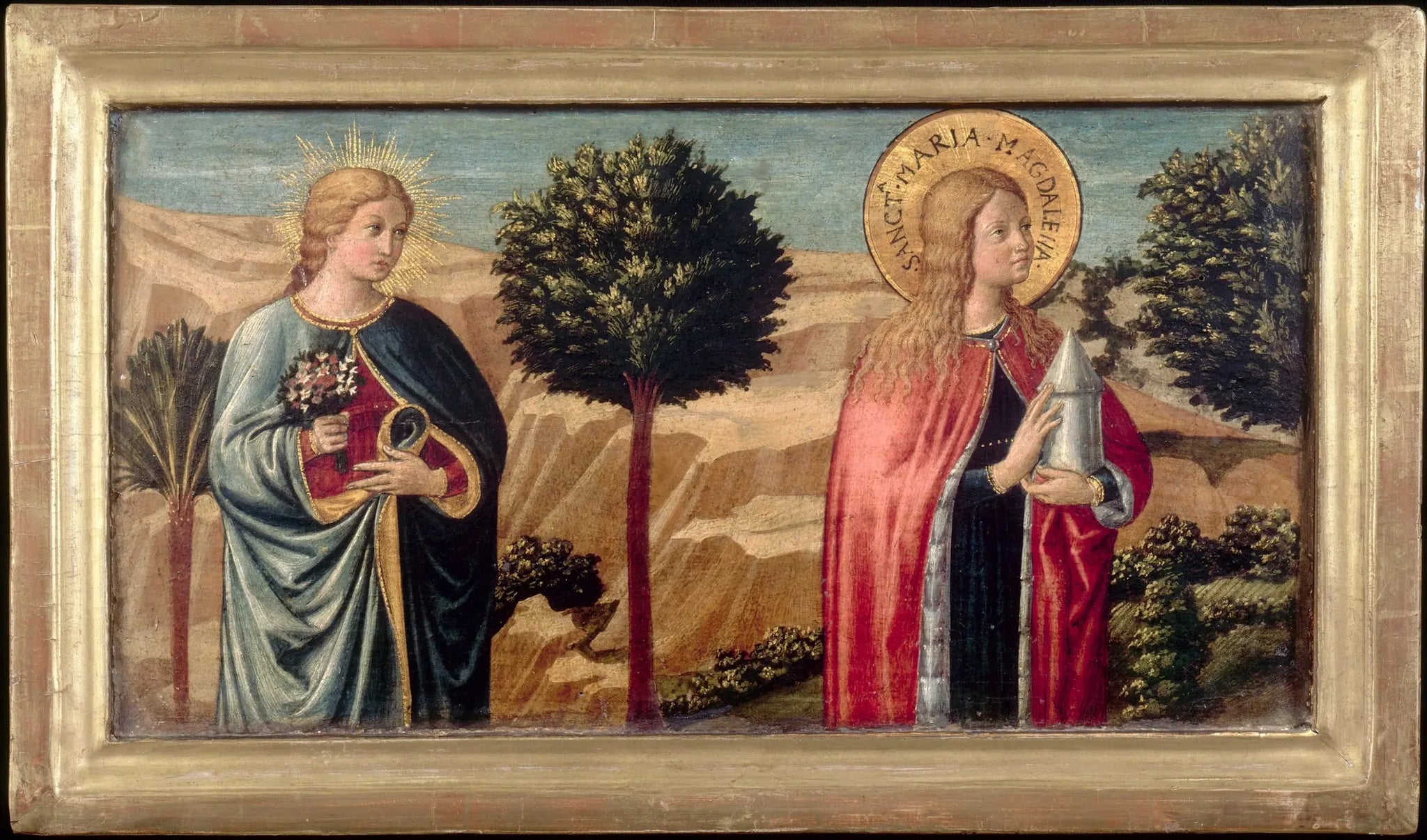La Bienheureuse Fina de' Ciardi et sainte Madeleine - Benozzo Gozzoli image 1 copie de tableau peinte à la main
